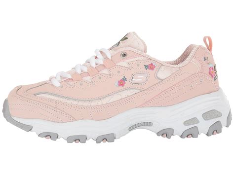 Skechers Leather Bright Blossoms Sneaker In Light Pink Pink Lyst