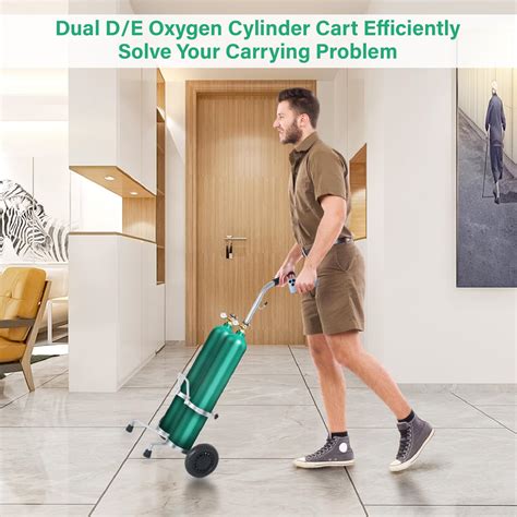 Snapklik Gtouse 2 PCS Dual Oxygen Tank Cart For D E Oxygen