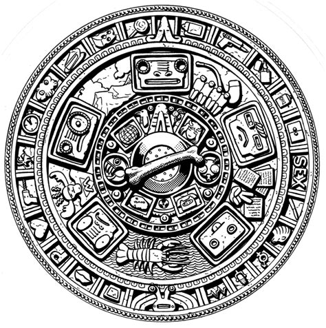 Mayan Calendar Drawing - Elsey Idalina