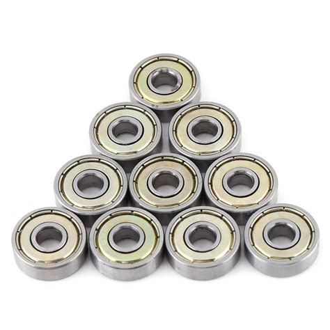 Akozon Roulement à Billes 10 Pcs Métal Blindé Multi Usage Acier Au