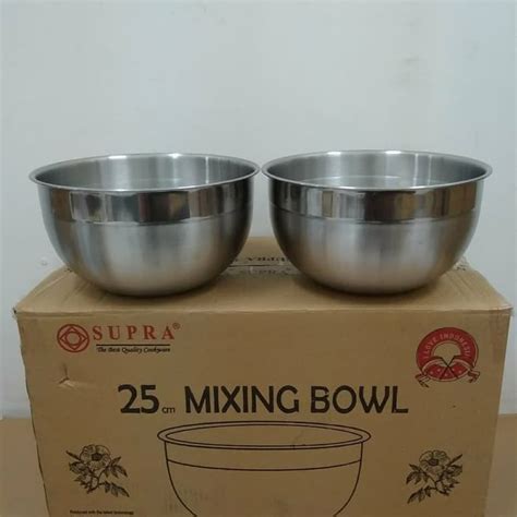 Jual Ready Baskom Stainless Supra Stainless Steel Mixing Bowl Cm