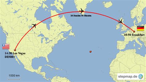 Stepmap Flug Las Vegas Frankfurt Landkarte F R Welt