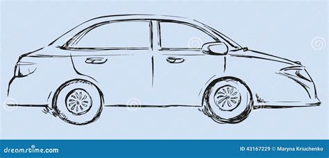 Vector Drawing. Modern Car. Side View Stock Vector - Image: 43167229