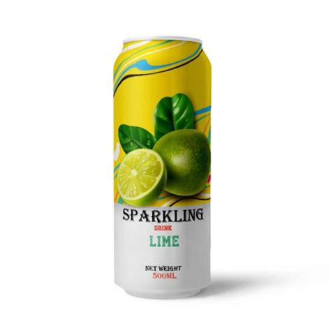 Lime Sparkling Water 500ml Can Private Label Tan Do