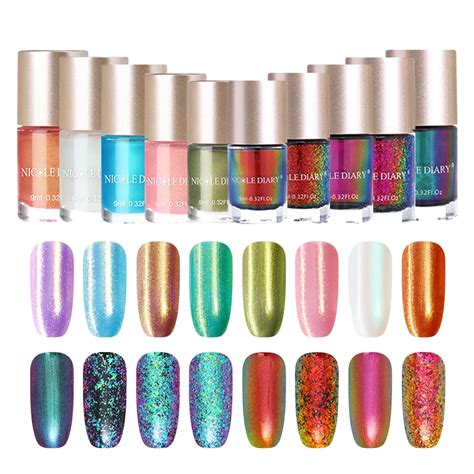 NICOLE DIARY 9ml Nail Polish Translucent Jelly Chameleon Nail Varnish