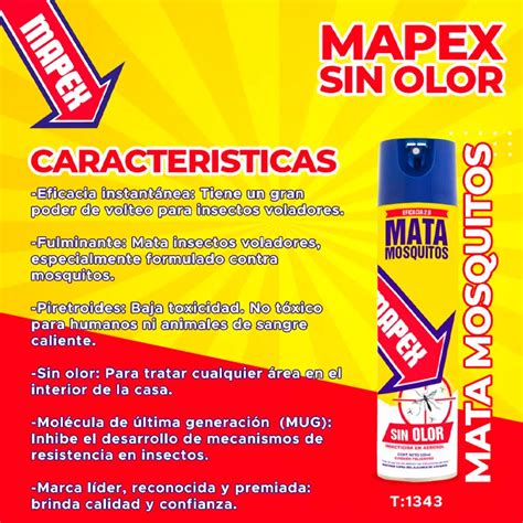 Aerosol Matamosquitos Sin Olor Mapex 330ml Punto Farma