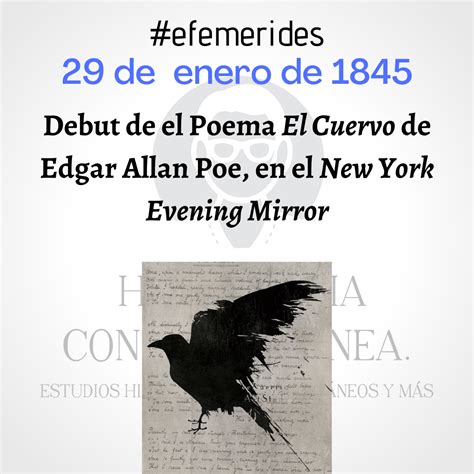 Efem Rides De Enero De Debut De El Poema El Cuervo De Edgar