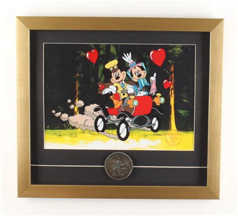 Walt Disneys Le Nifty Nineties 16x19 Custom Framed Sericel Display