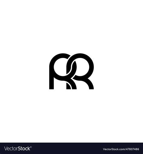 Letters rr monogram logo design Royalty Free Vector Image