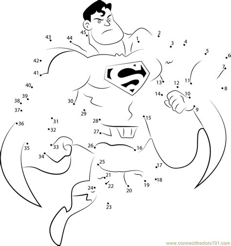 Superhero By Bezerro Bizarro Dot To Dot Printable Worksheet Connect