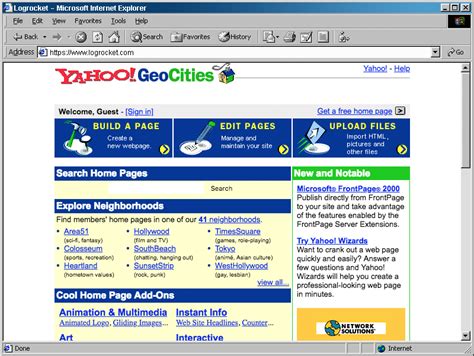 20 web design relics of the old internet - LogRocket Blog