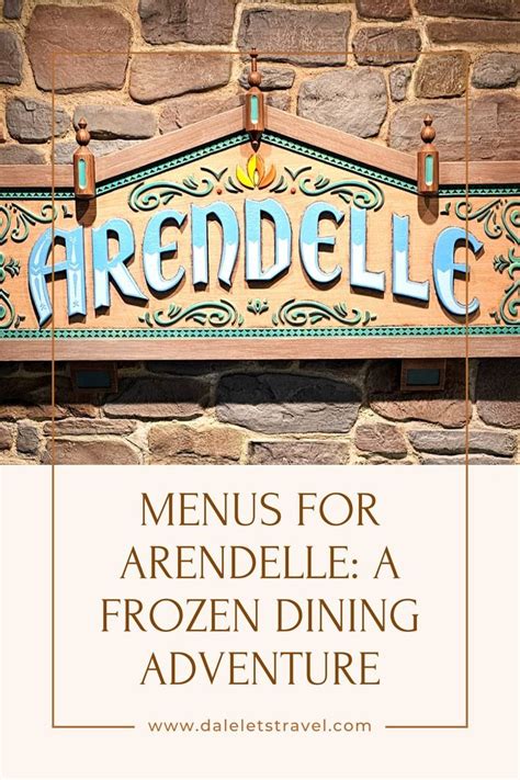 Menus For Disney Wish Arendelle A Frozen Dining Adventure In