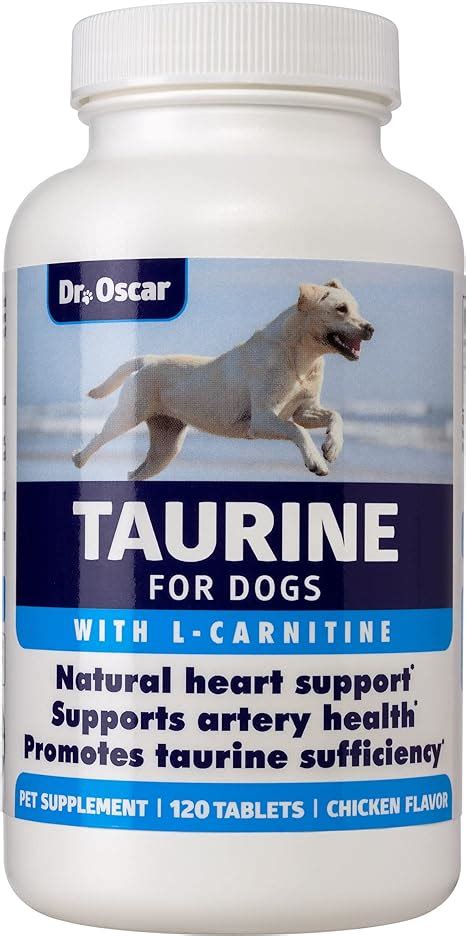 Amazon.com : Taurine Supplement for Dogs Meets RDA of 500 mg per 25lbs ...