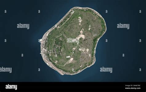 Nauru outlined on a high resolution satellite map Stock Photo - Alamy