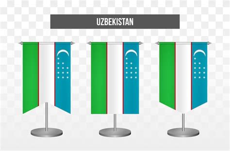 Premium Vector Realistic Vertical D Vector Illustration Desk Flags