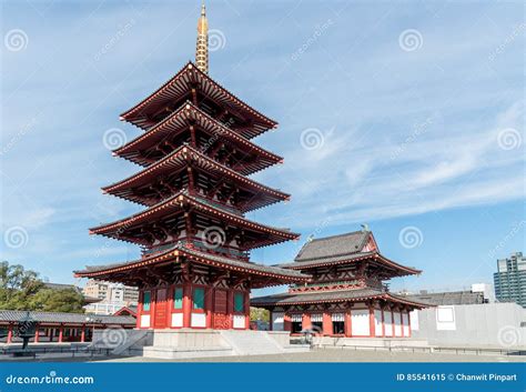 Pagoda at Shitennoji , the Oldest Temple in Osaka, Japan Stock Image ...