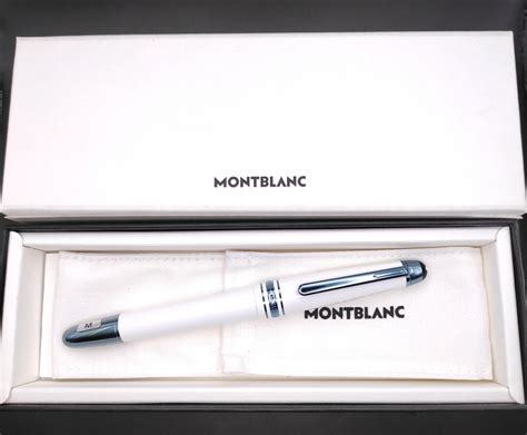 MONTBLANC 萬寶龍 Meisterstuck系列 Glacier 白色冰藍夾14K金筆咀墨水筆 MBC 129399 譽發