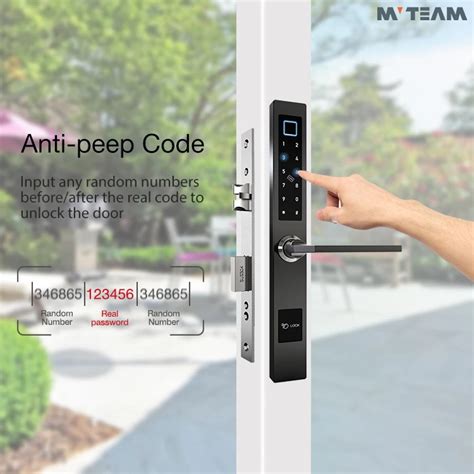 Slim Smart Lock For Aluminum Glass Door TTLock APP Smartphone Control