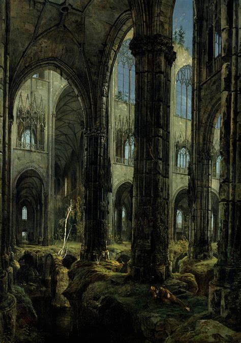 Gothic Church Ruins Painting by Carl Blechen | Fine Art America