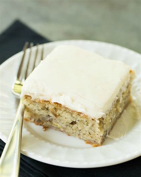 Banana Cake Recipe with Cream Cheese Frosting