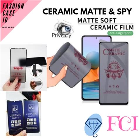 Jual Anti Gores Ceramic Spy Privacy Ceramic Radiasi Blue Matte