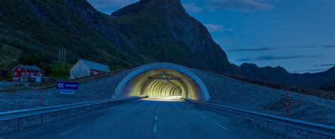 Projet d éclairage LED du tunnel Strand en Norvège AEC Illuminazione