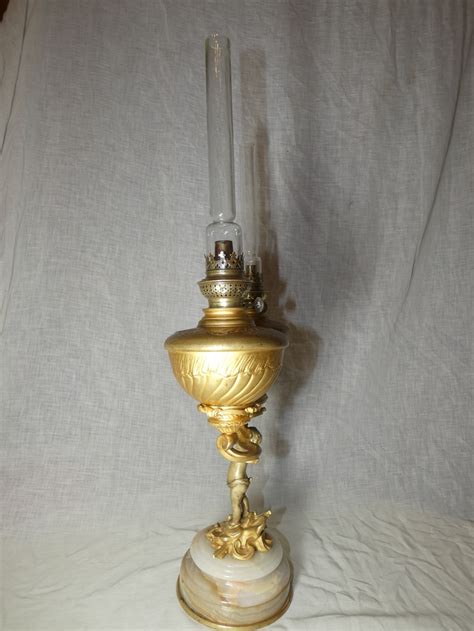 Double Lampe P Trole Bronze Dor Et Cisel Napol On Iii