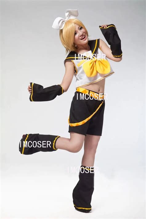 Free Shipping Vocaloid Kagamine Rin Cosplay Costumes Kagamine Len Cos Clothes Fixed Size Type A