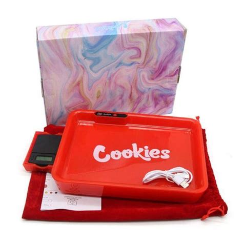 Cookies Led Rolling Tray With Scale Manual With Weed Etsy