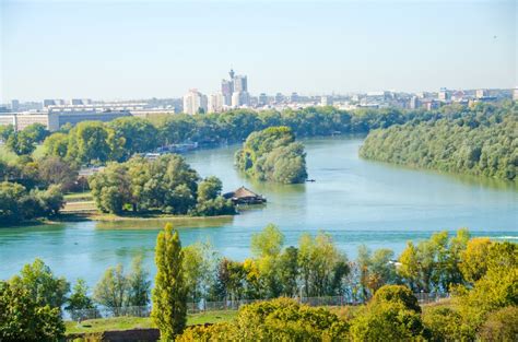 Belgrade Serbia Confluence Of The Danube And Sava Rivers Emerging