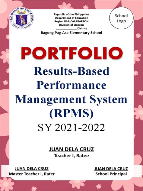 Portfolio Results Based Performance Management System Rpms Pdf Learning Lesson Plan