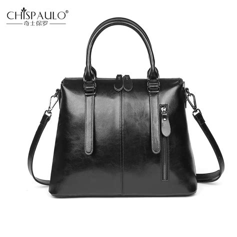 Chispaulo Cuero Genuino De La Marca Mujeres De Moda Bolso De Cuero De