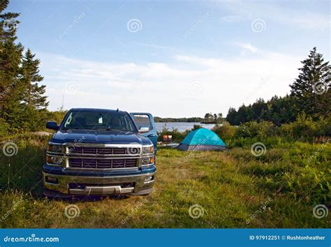 A Pickup Truck on a Campsite Stock Image - Image of backroad, ride: 97912251