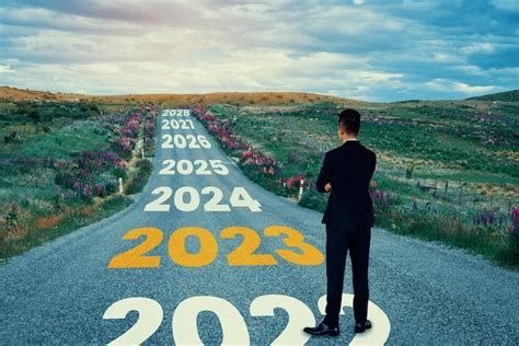 Premium Photo | The 2023 New Year journey and future vision concept