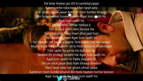 Agar Tum Saath Ho Lyrics Arjit Singh Song Tamasha Ranbir Kapoor