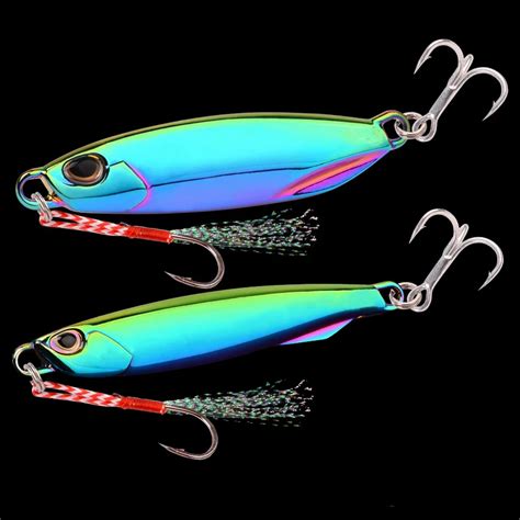 Colorido Metal Jig Fishing Lure Jigging água salgada iscas prata