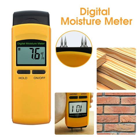 Digital Moisture Detector Damp Meter Wood Brick Screed Caravan Tester