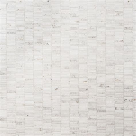 Alaska White Waterfall Polished Marble Mosaic Tile Stone Mosaic Wall