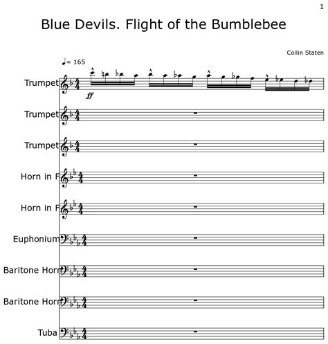 Blue Devils Flight Of The Bumblebee Sheet Music For Trumpet Horn In