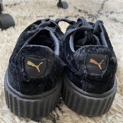 Fenty puma black velvet creepers!!!! So so so cute!... - Depop