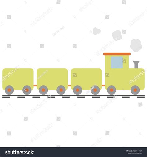 Vector Illustration Toy Train Stock Vector Royalty Free 1090844657