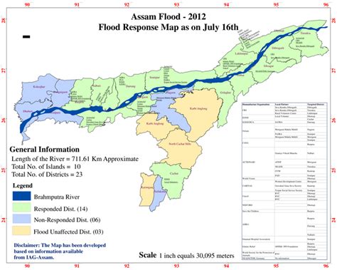 India Assam Flood 2012 Flood Response Map As On July 16th India