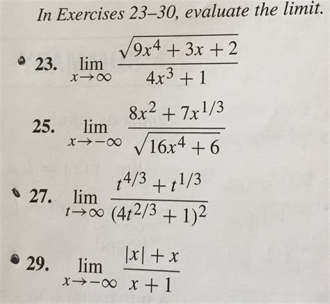 Solved Evaluate The Limit Lim X Rightarrow Infinity Chegg