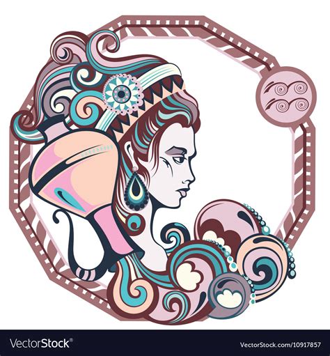 Zodiac Signs Aquarius Royalty Free Vector Image