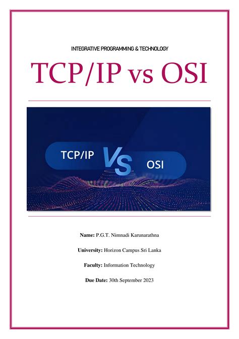 Solution Tcp Ip Vs Osi Understanding Network Communication Models