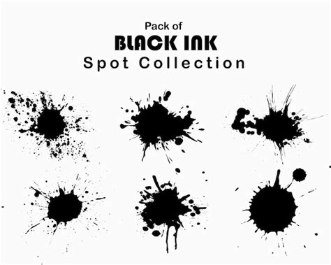 Premium Vector Free Set Of Vector Black Ink Splash Effect Template