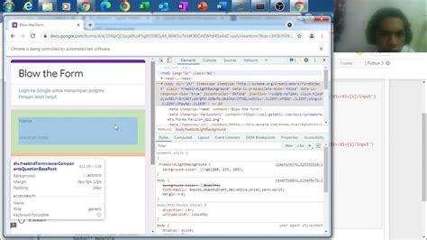 Tugas Algoritma Pemograman Selenium Mengisi Google Form Secara