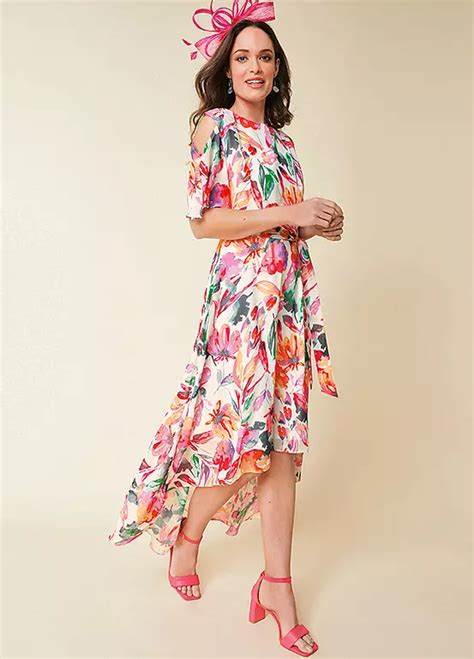 Print Hi Low Hem Dress By Kaleidoscope Kaleidoscope