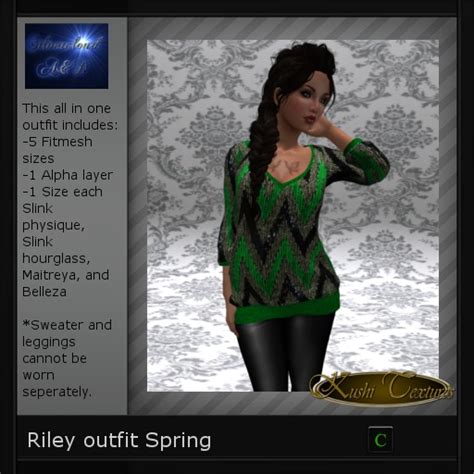 Second Life Marketplace Riley Outfit Spring