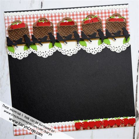 Apple Border Scrapbook Layouts Karyn Crops Summer Scrapbook Summer